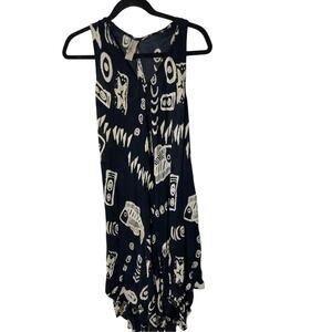 Novelty Print India Boutique Cotton Bohemian Free Size Tank Dress